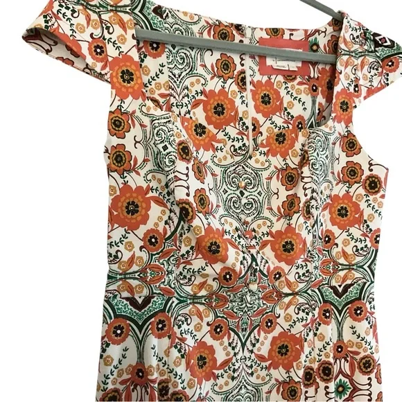 NWOT Anthropologie Cecily Orange Dress Size L - Picture 6 of 9